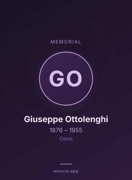Memorial portrait of Giuseppe Ottolenghi