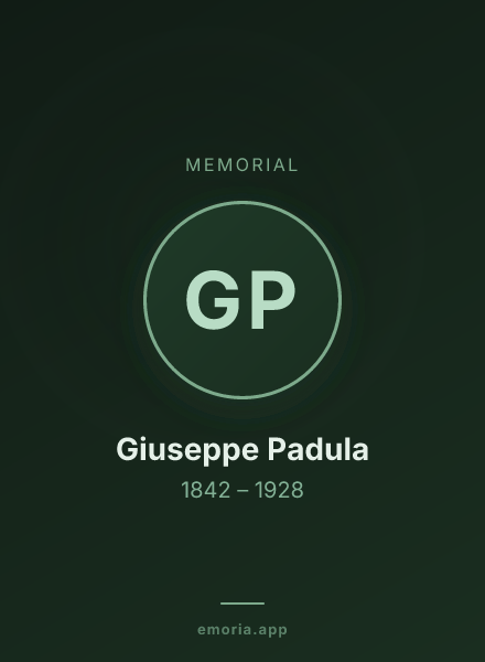 Memorial portrait of Giuseppe Padula