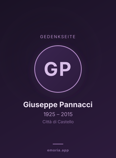 Gedenkportrait von Giuseppe Pannacci