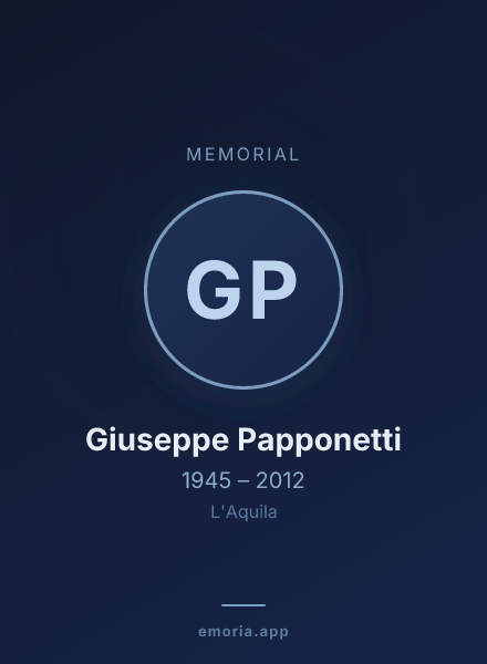 Memorial portrait of Giuseppe Papponetti