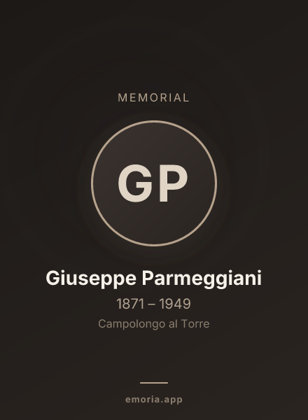 Memorial portrait of Giuseppe Parmeggiani