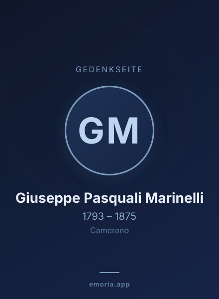 Gedenkportrait von Giuseppe Pasquali Marinelli