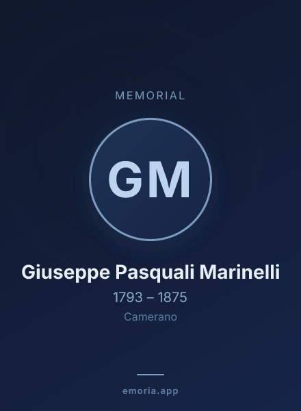 Memorial portrait of Giuseppe Pasquali Marinelli