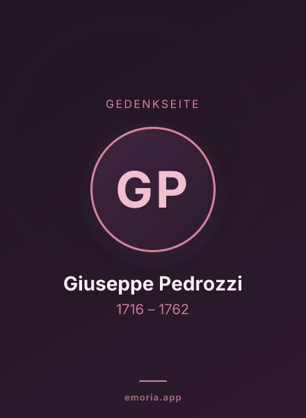 Gedenkportrait von Giuseppe Pedrozzi