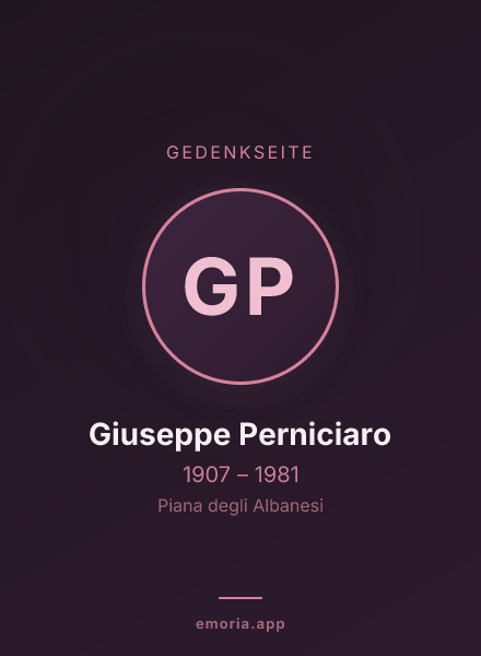 Gedenkportrait von Giuseppe Perniciaro