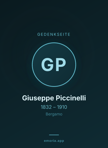 Gedenkportrait von Giuseppe Piccinelli