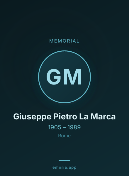 Memorial portrait of Giuseppe Pietro La Marca