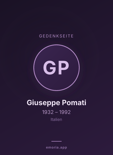 Gedenkportrait von Giuseppe Pomati