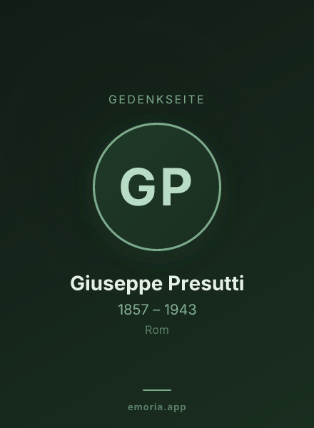 Gedenkportrait von Giuseppe Presutti