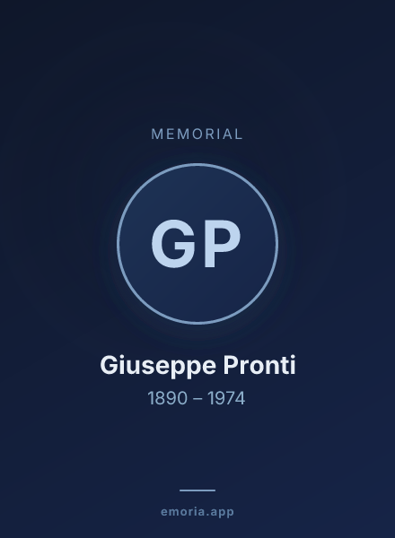 Memorial portrait of Giuseppe Pronti