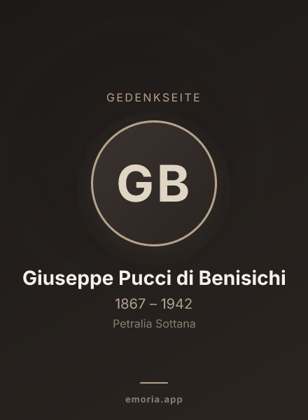 Gedenkportrait von Giuseppe Pucci di Benisichi