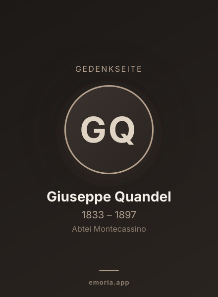 Gedenkportrait von Giuseppe Quandel