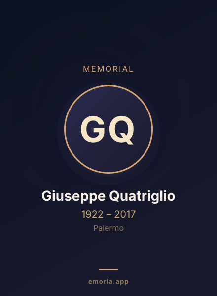 Memorial portrait of Giuseppe Quatriglio