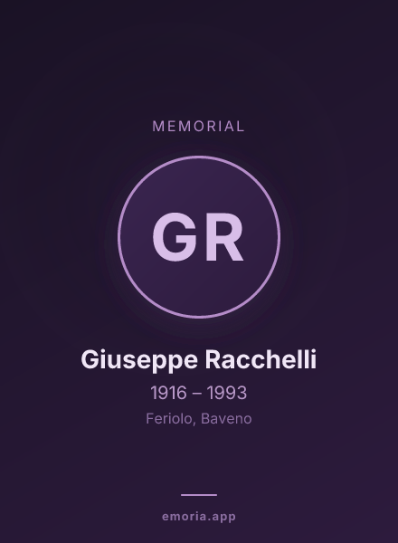 Memorial portrait of Giuseppe Racchelli