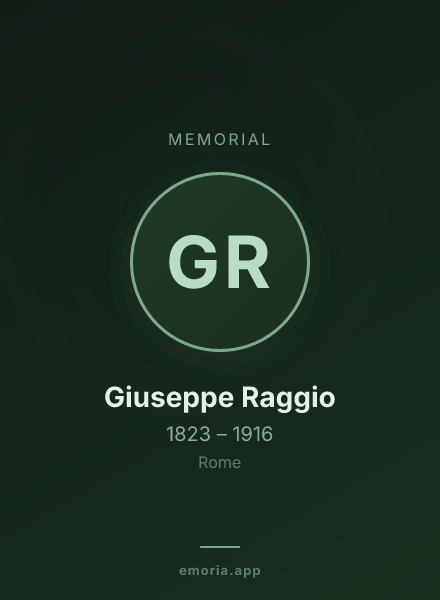 Memorial portrait of Giuseppe Raggio