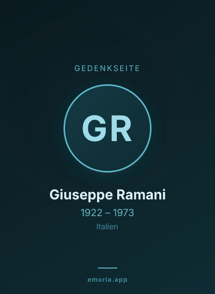 Gedenkportrait von Giuseppe Ramani