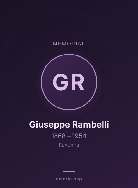 Memorial portrait of Giuseppe Rambelli
