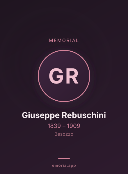 Memorial portrait of Giuseppe Rebuschini
