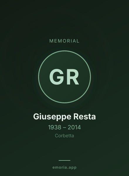 Memorial portrait of Giuseppe Resta
