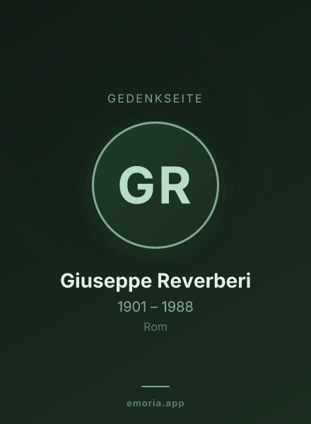 Gedenkportrait von Giuseppe Reverberi