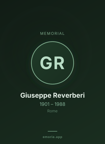 Memorial portrait of Giuseppe Reverberi