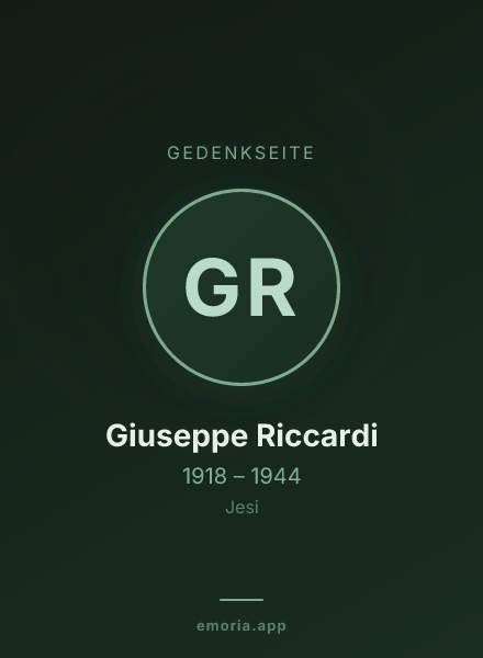 Gedenkportrait von Giuseppe Riccardi