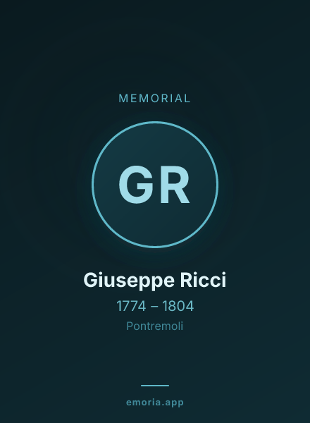 Memorial portrait of Giuseppe Ricci
