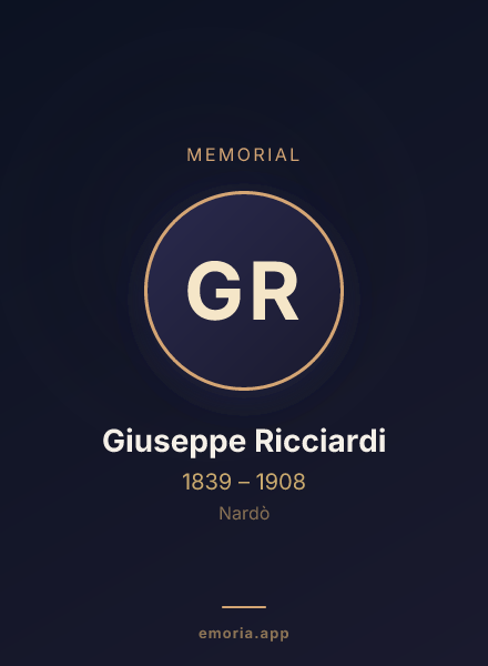 Memorial portrait of Giuseppe Ricciardi