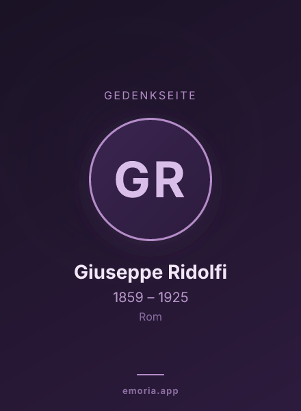 Gedenkportrait von Giuseppe Ridolfi