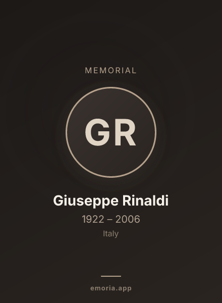 Memorial portrait of Giuseppe Rinaldi