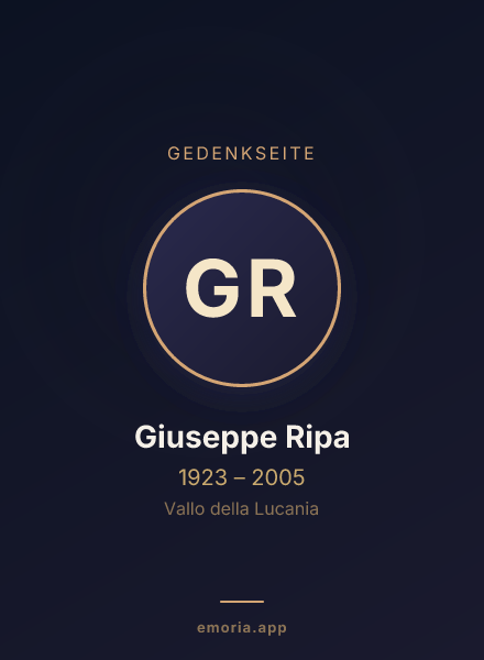 Gedenkportrait von Giuseppe Ripa