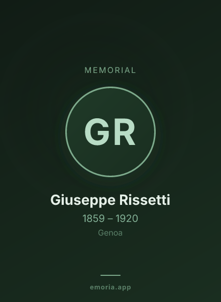 Memorial portrait of Giuseppe Rissetti