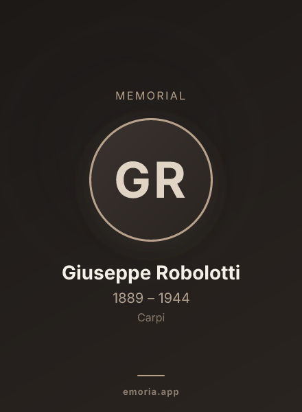 Memorial portrait of Giuseppe Robolotti