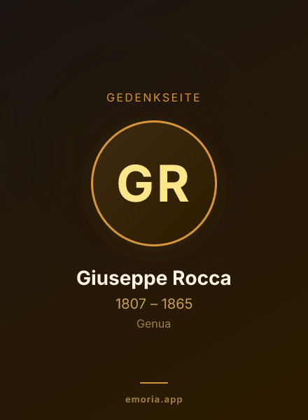 Gedenkportrait von Giuseppe Rocca