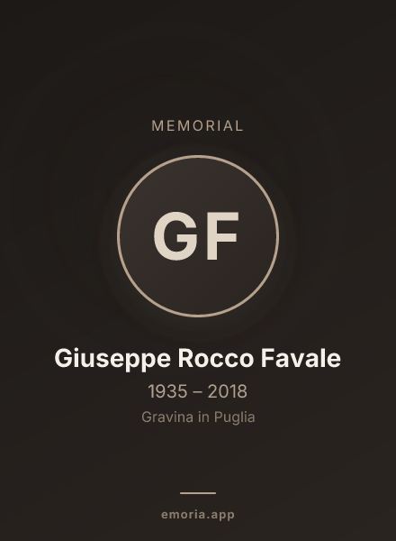 Memorial portrait of Giuseppe Rocco Favale