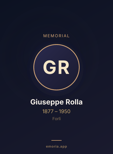 Memorial portrait of Giuseppe Rolla