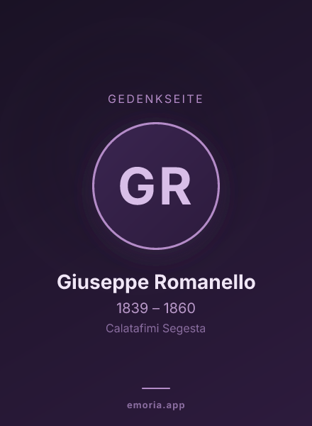 Gedenkportrait von Giuseppe Romanello