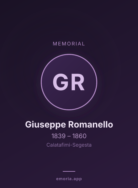 Memorial portrait of Giuseppe Romanello