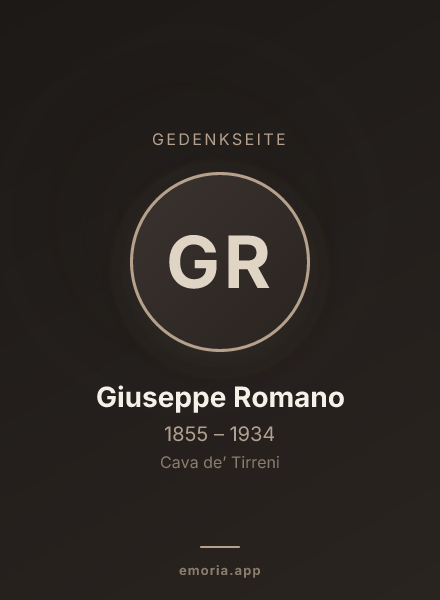 Gedenkportrait von Giuseppe Romano