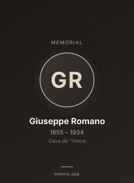 Memorial portrait of Giuseppe Romano