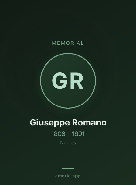 Memorial portrait of Giuseppe Romano