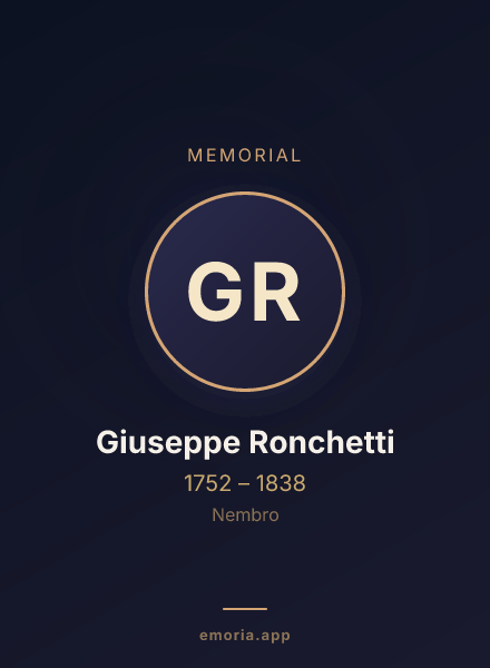 Memorial portrait of Giuseppe Ronchetti