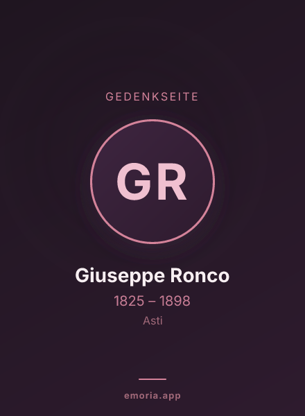Gedenkportrait von Giuseppe Ronco