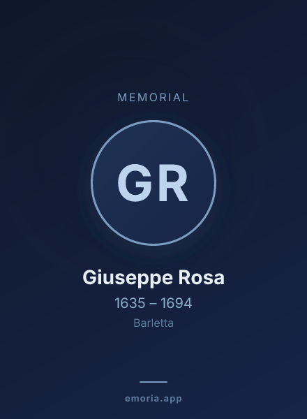 Memorial portrait of Giuseppe Rosa