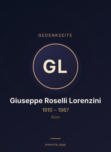 Gedenkportrait von Giuseppe Roselli Lorenzini