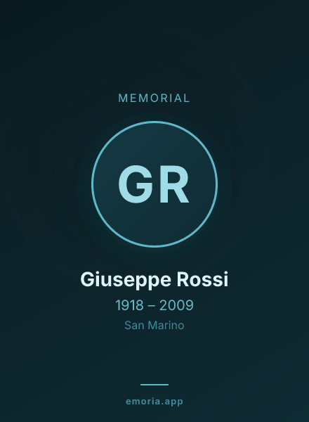 Memorial portrait of Giuseppe Rossi