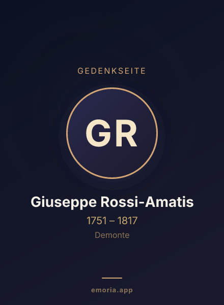 Gedenkportrait von Giuseppe Rossi-Amatis