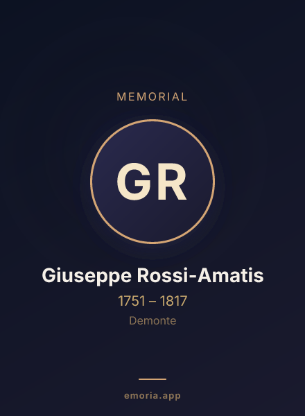 Memorial portrait of Giuseppe Rossi-Amatis