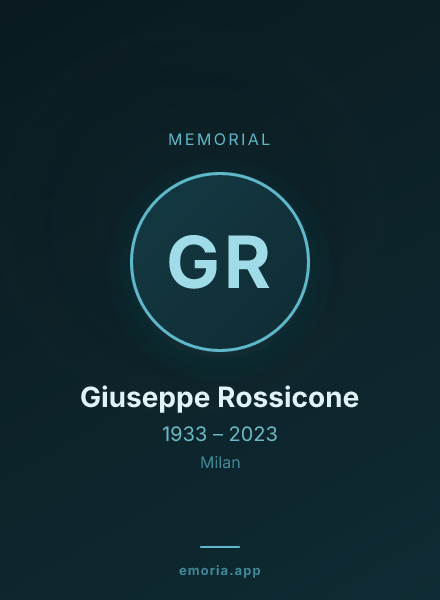 Memorial portrait of Giuseppe Rossicone