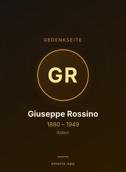 Gedenkportrait von Giuseppe Rossino
